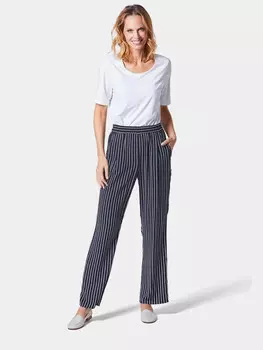 Брюки GOLDNER Palazzo Hose, цвет marine/wei/gestreift