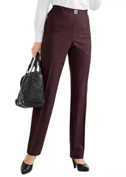 Брюки GOLDNER Schurwoll MARTHA, цвет bordeaux/melange