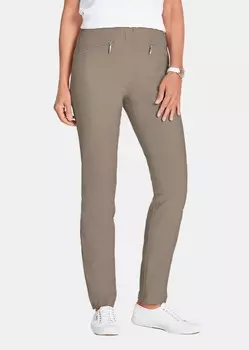 Брюки GOLDNER Stretchhose LOUISA, серо-коричневый