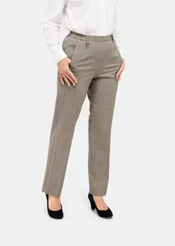 Брюки GOLDNER Trevira Schurwoll MARTHA, цвет taupe/melange