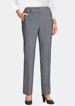 Брюки GOLDNER Trevira Schurwollhose CARLA, цвет silbergrau/melange