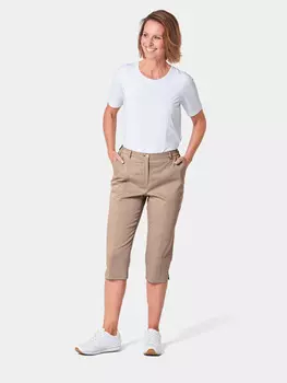 Брюки GOLDNER Verkrzte Satinhose, бежевый