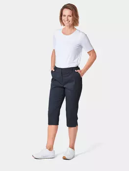 Брюки GOLDNER Verkrzte Satinhose, цвет dunkelmarine