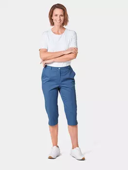 Брюки GOLDNER Verkrzte Satinhose, цвет schieferblau