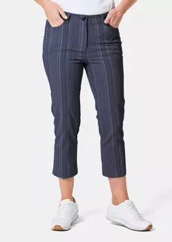Брюки GOLDNER Verkrzte Struktur Hose, цвет dunkelmarine