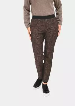 Брюки GOLDNER Wendedruckhose Louisa, цвет dunkeltaupe/geblmt