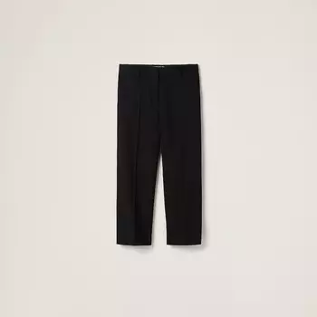 Брюки Grain de Poudre Miu Miu, черный