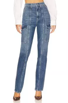 Брюки GRLFRND Harper High Rise Slim Cargo, цвет Cameron