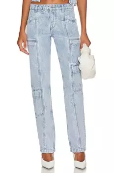 Брюки GRLFRND Naomi Low Rise Slim Cargo, цвет Taos