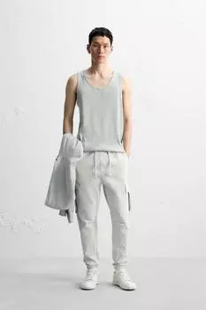 Брюки-грузовые ZARA, цвет ice