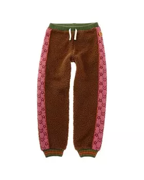 Брюки Gucci из смесовой шерсти, коричневый