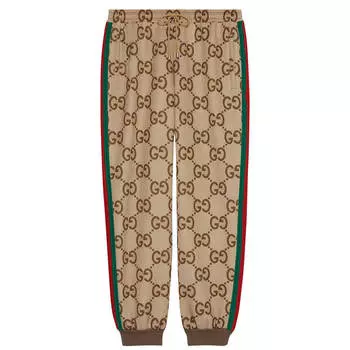 Брюки Gucci Light Neoprene, бежевый/коричневый
