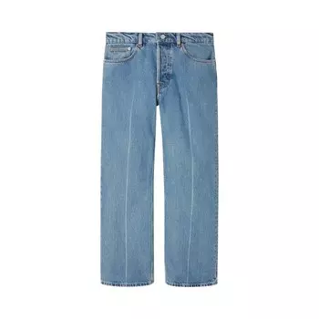 Брюки Gucci Low Waist Cropped Denim Pants Blue, синий