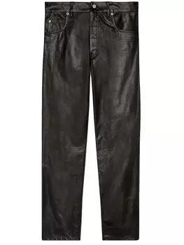 Брюки Gucci Shiny leather, черный
