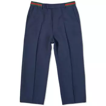 Брюки Gucci Tape Waistband, темно-синий