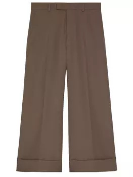 Брюки Gucci Textured gabardine, бежевый