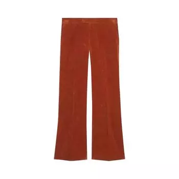 Брюки Gucci Velvet Flared-Leg Pants 'Red', красный