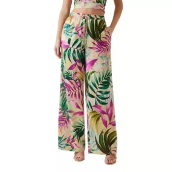 Брюки Guess W5GB11WH9C2 Palazzo Fit, разноцветный