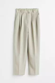 Брюки H&amp;M Ankle-length, зелено-бежевый