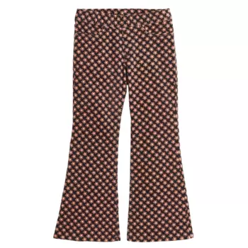 Брюки H&amp;M Flared Corduroy, черный/коричневый