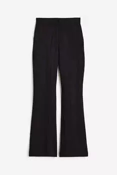 Брюки H&M Flared Viscose, черный