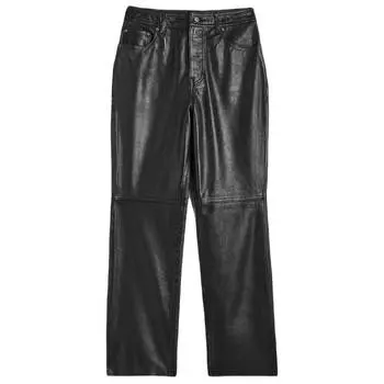Брюки H&amp;M Leather, черный