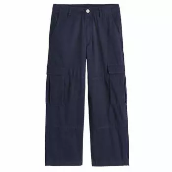 Брюки H&amp;M Lined Cotton Cargo, синий