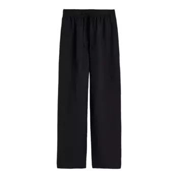 Брюки H&M Linen-blend Pull-on, черный