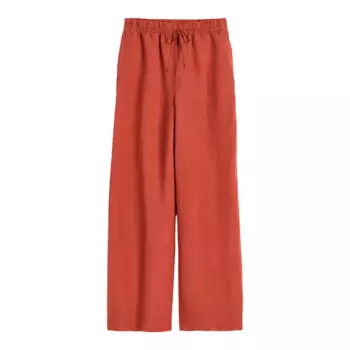 Брюки H&amp;M Linen-blend Pull-on, светло-красный