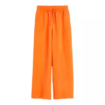 Брюки H&amp;M Linen-blend Pull-on, желто-красный