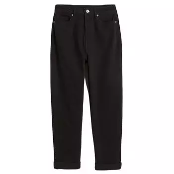 Брюки H&M Mom Loose Fit Twill, черный