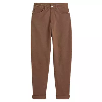 Брюки H&amp;M Mom Loose Fit Twill, коричневый