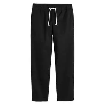 Брюки H&amp;M Regular Fit Cotton Twill Pull-on, черный
