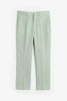 Брюки H&amp;M Regular Fit Linen Suit, светло - зелёный