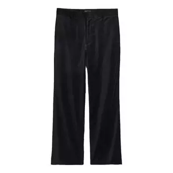 Брюки H&M Regular Fit Velour, черный