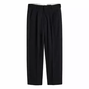 Брюки H&M Relaxed Fit Tuxedo, черный