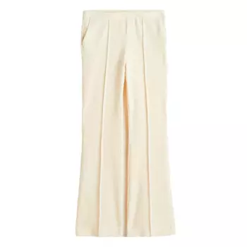 Брюки H&M Ribbed Velour, белый