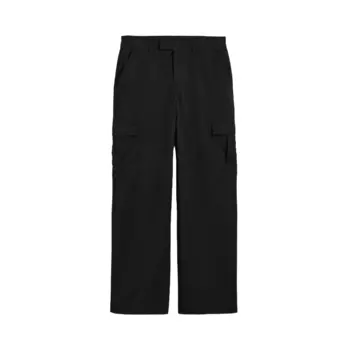 Брюки H&M Straight Cargo, черный