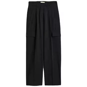 Брюки H&amp;M Straight Cargo, черный