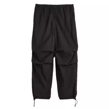 Брюки H&M Wide-cut Pull-on, черный