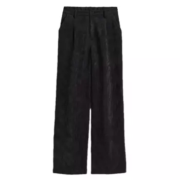Брюки H&amp;M Wide-leg Corduroy, черный