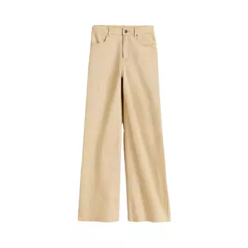 Брюки H&M Wide-leg Twill, бежевый