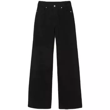 Брюки H&amp;M Wide-Leg Twill, черный