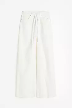 Брюки H&M Baggy Twill, белый