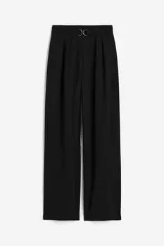Брюки H&M Buckle-detail Dress, черный