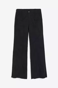 Брюки H&M Canvas Cargo, черный
