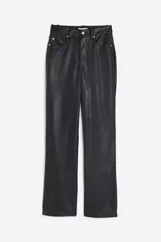 Брюки H&M Coated, черный