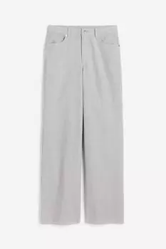 Брюки H&M Corduroy, светло-серый
