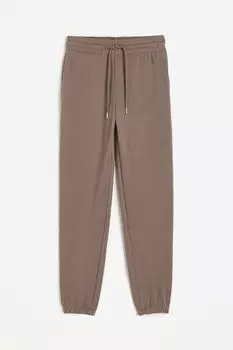 Брюки H&M Cotton-blend, темно-бежевый