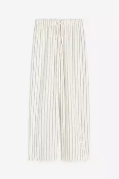 Брюки H&M Cotton, натуральный белый